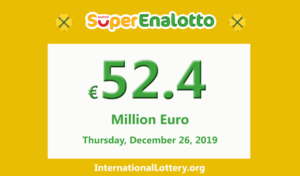 圣诞节后，SuperEnalotto 的头奖提高至 5240 万欧元。